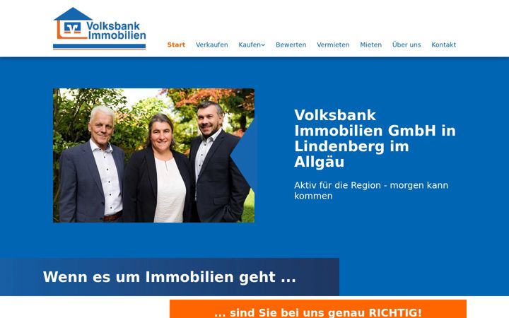Screenshot of immobilien-volksbank-lindenberg.de