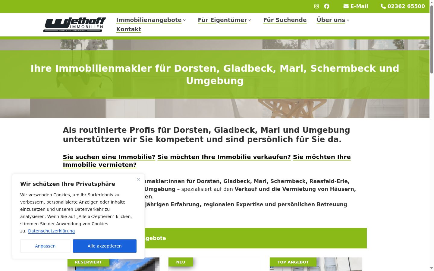Screenshot tal-banner tal-kunsens muri qabel kwalunkwe interazzjoni