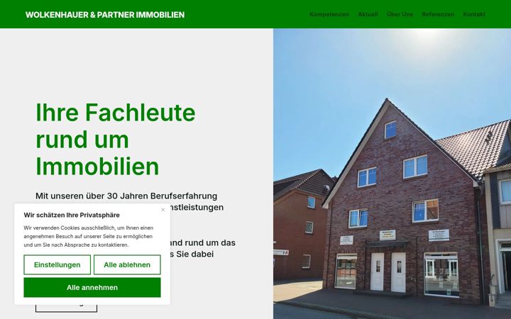 Screenshot of immobilien-wolkenhauer.de