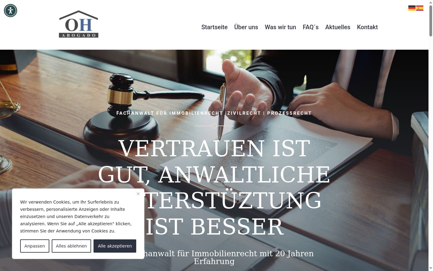 Screenshot tal-banner tal-kunsens muri qabel kwalunkwe interazzjoni