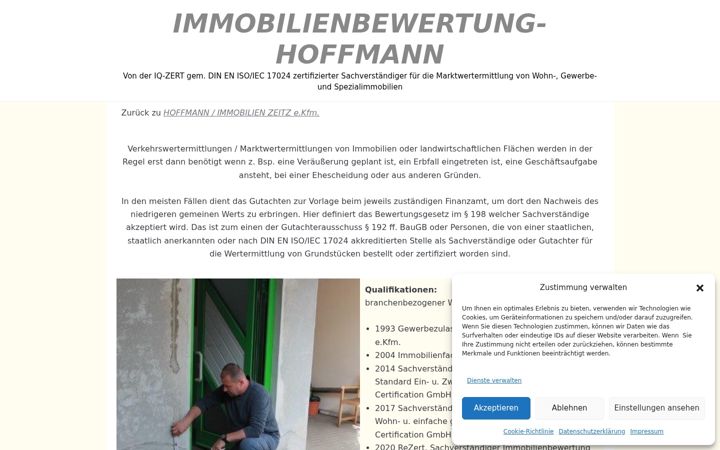 Screenshot of immobilienbewertung-hoffmann.de