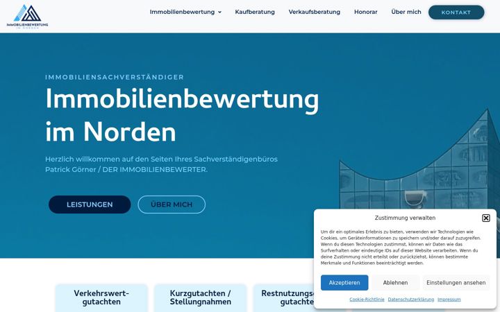 Screenshot of immobilienbewertung-im-norden.de