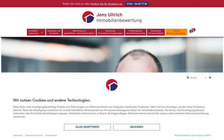 Screenshot of immobilienbewertung-ullrich.de