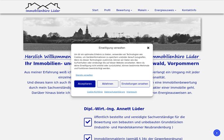 Screenshot of immobilienbuero-lueder.de