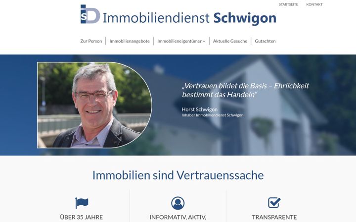 Screenshot of immobiliendienst-schwigon.de