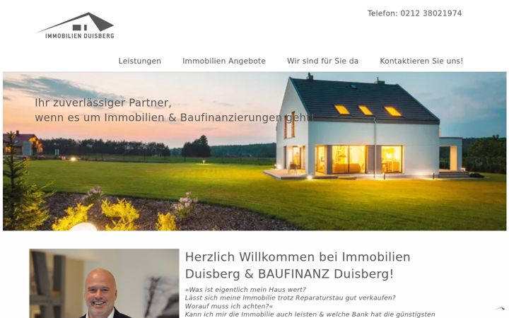 Screenshot of immobilienduisberg.de
