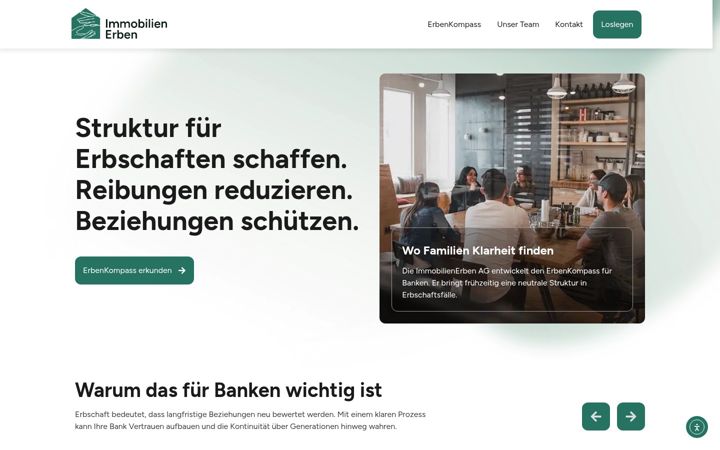 Screenshot of immobilienerben.ch