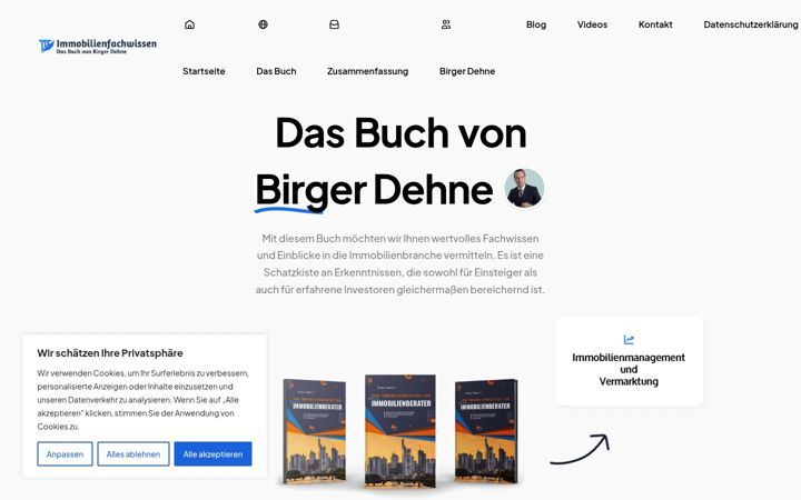 Screenshot of immobilienfachwissen-das-buch-von-birger-dehne.de