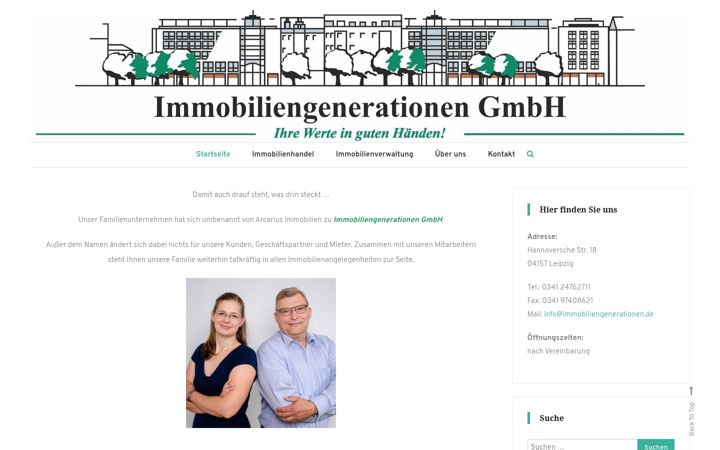 Screenshot of immobiliengenerationen.de