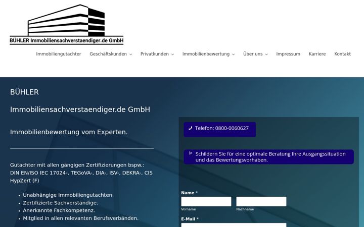 Screenshot of immobiliengutachter-augsburg.de