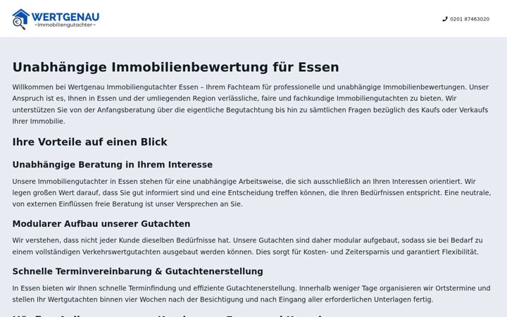 Snímek obrazovky immobiliengutachter-essen.com