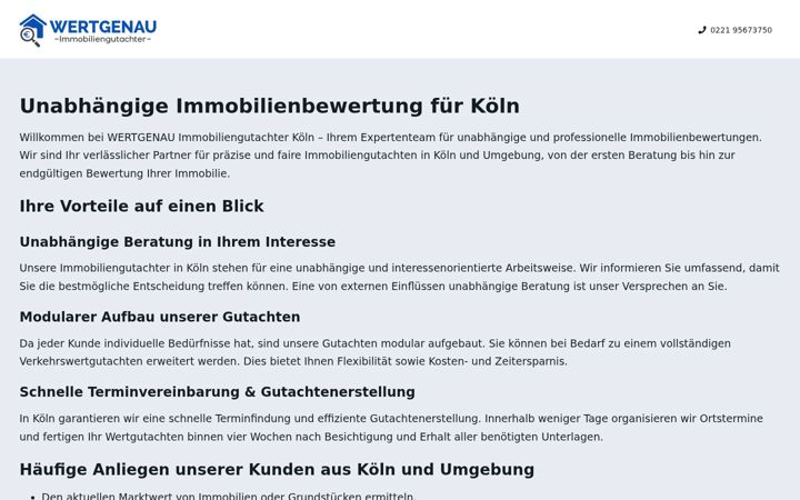 Snímek obrazovky immobiliengutachter-koeln.com