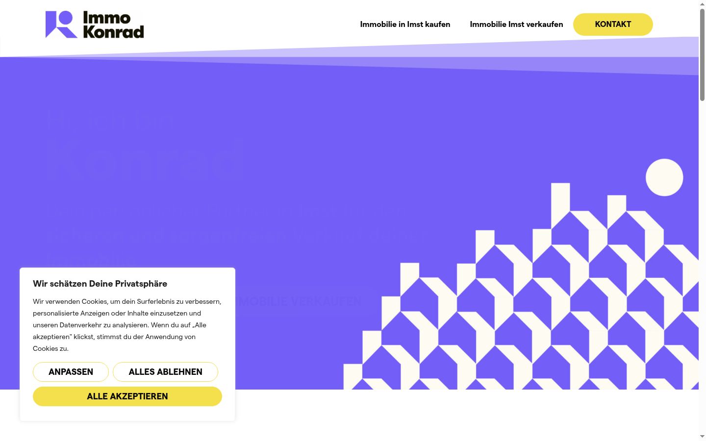 Screenshot tal-banner tal-kunsens muri qabel kwalunkwe interazzjoni