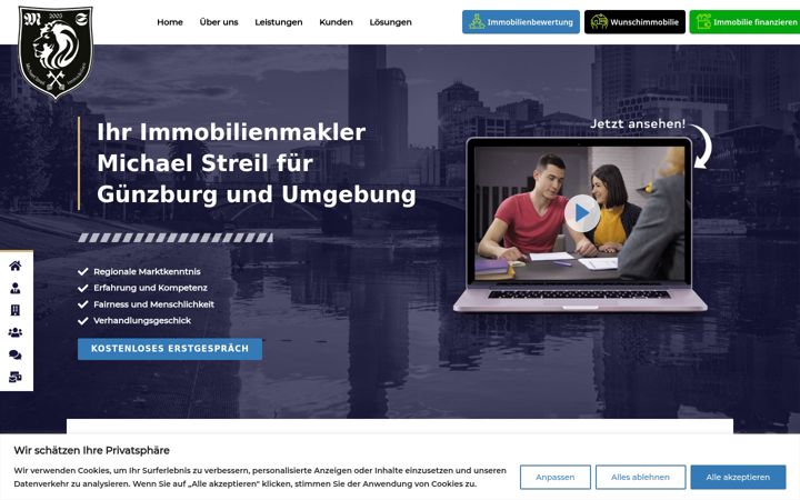 Screenshot of immobilienmakler-guenzburg.net