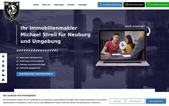Screenshot of immobilienmakler-neuburg.net