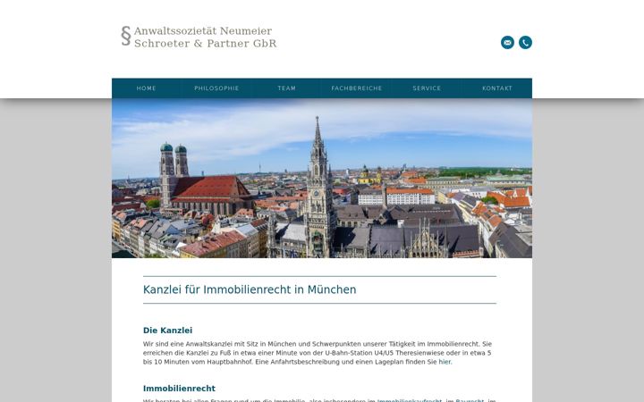 Screenshot of immobilienrecht-muenchen.com