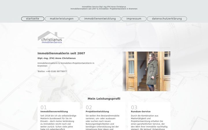 Screenshot of immobilienservice-christianus.com