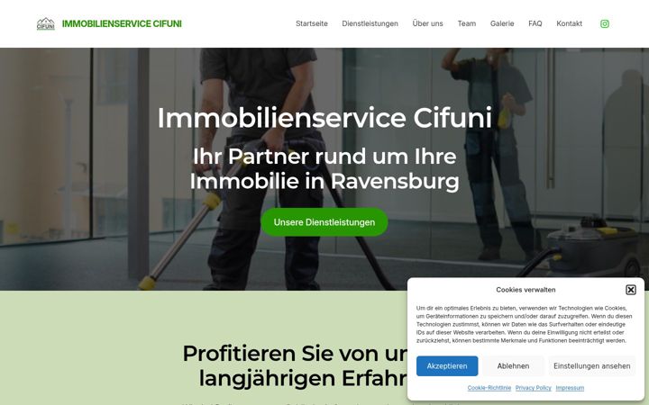 Screenshot of immobilienservice-cifuni.de