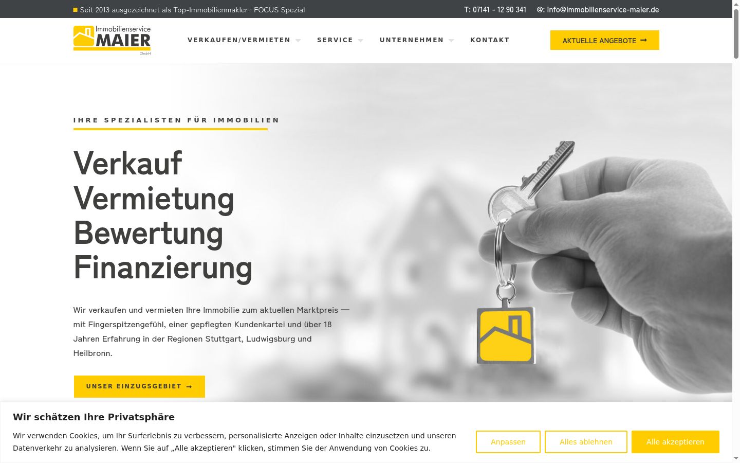 Screenshot tal-banner tal-kunsens muri qabel kwalunkwe interazzjoni