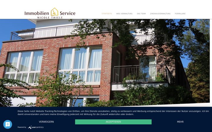 Screenshot of immobilienservice-thiele.de
