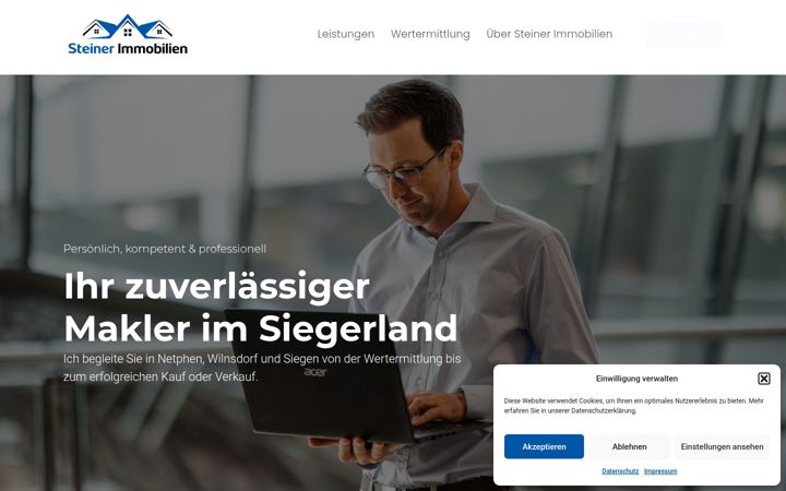 Screenshot of immobiliensteiner.de