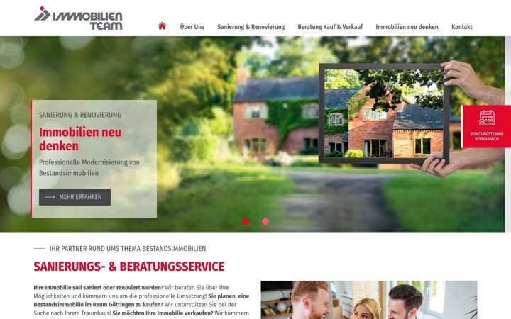 Screenshot of immobilienteam.eu