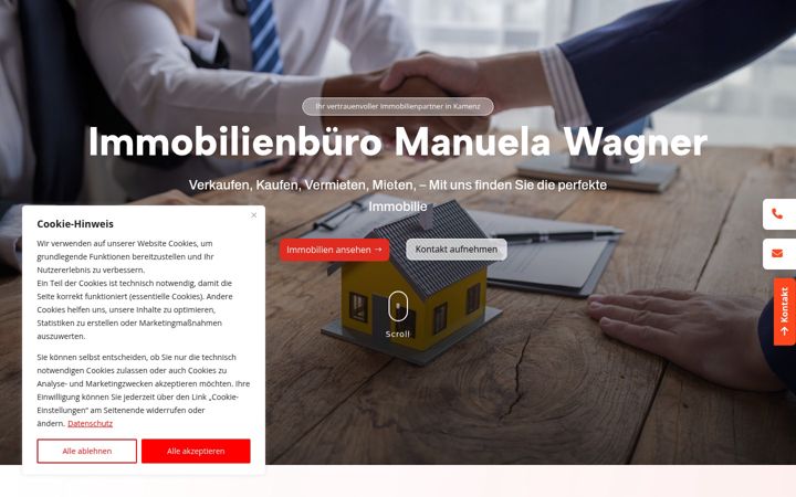Screenshot of immobilienverwaltung-wagner.de