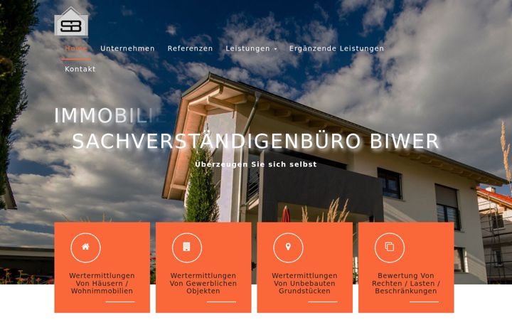 Screenshot of immobilienwertermittlung-biwer.de