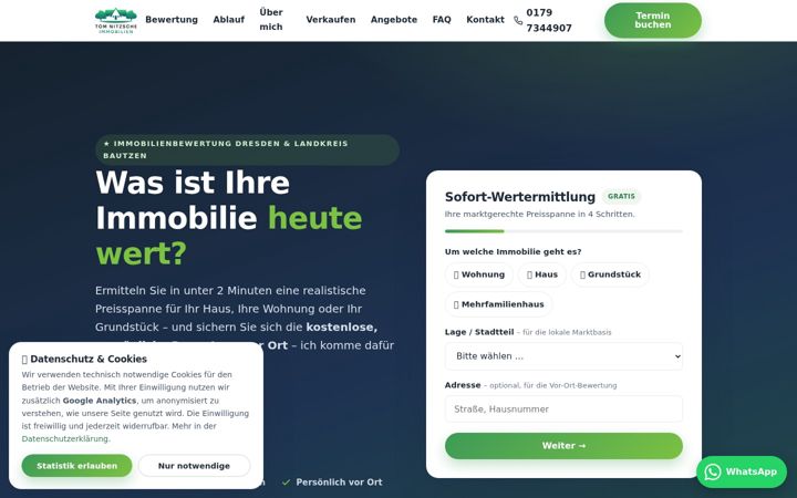Screenshot of immobilienwertermittlung-dresden.de