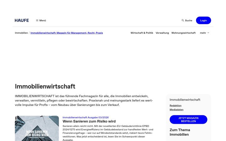 Screenshot of immobilienwirtschaft.de