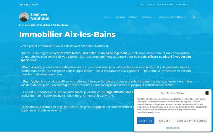 Screenshot of immobilier-aix-les-bains.fr