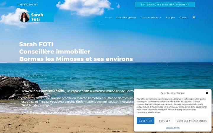 Screenshot of immobilier-bormeslesmimosas.com