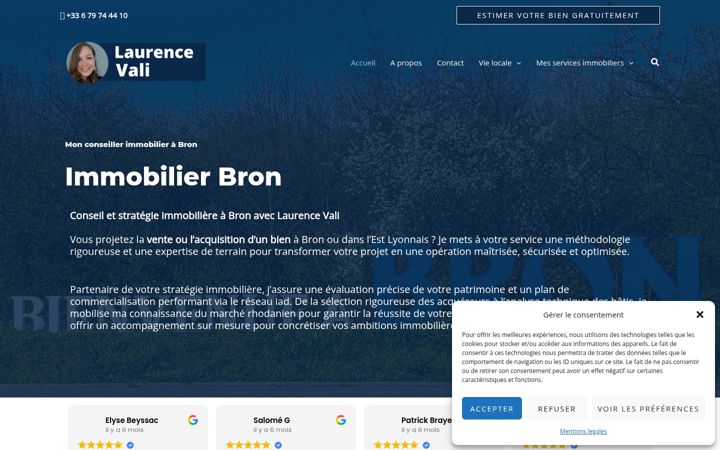 Screenshot of immobilier-bron.fr