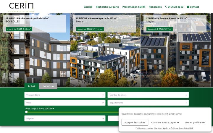 Skærmbillede af immobilier-cerim.com