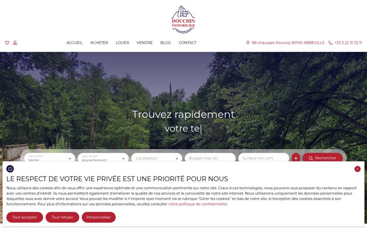 Snímek obrazovky immobilier-douchin.com