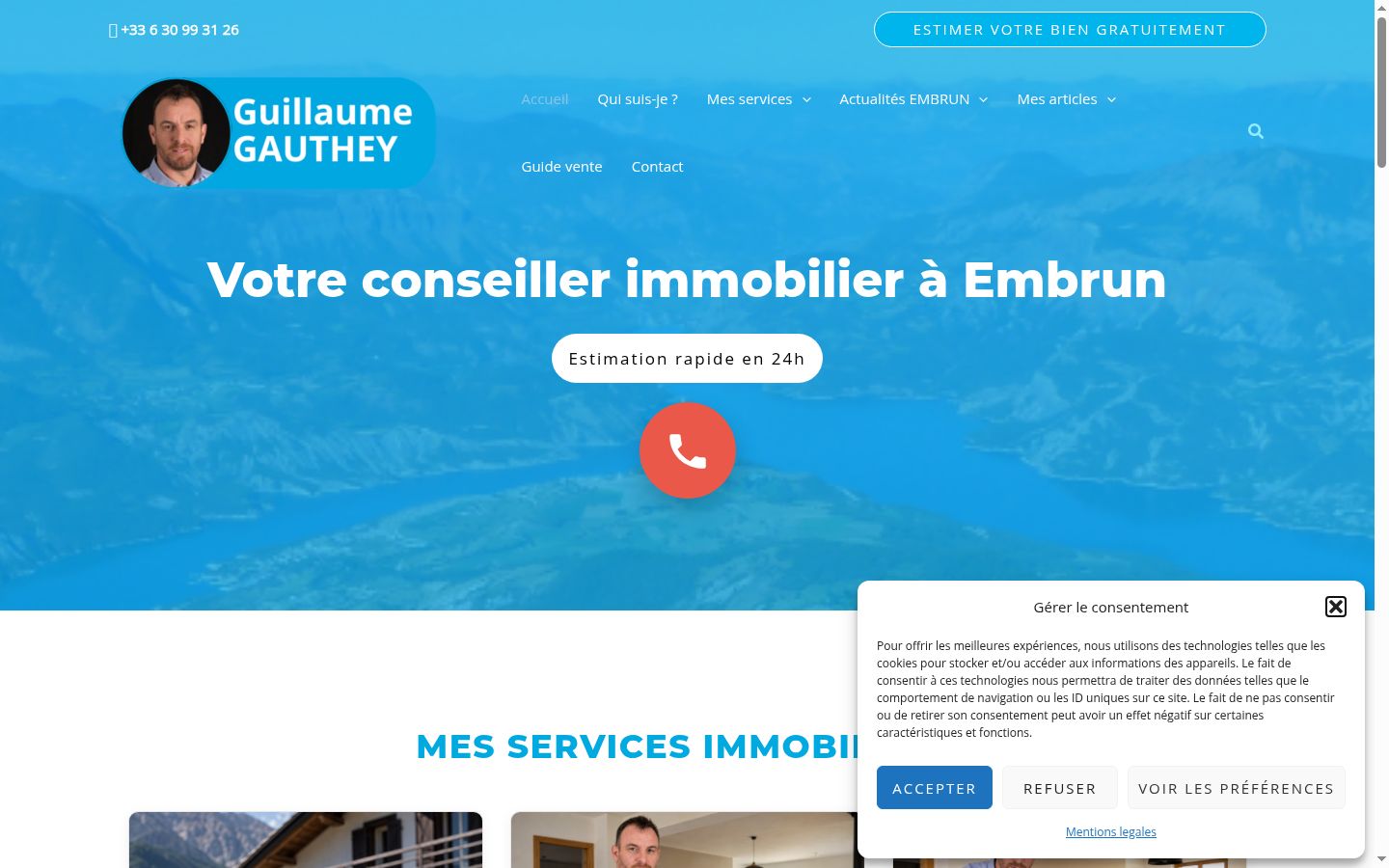 Screenshot tal-banner tal-kunsens muri qabel kwalunkwe interazzjoni