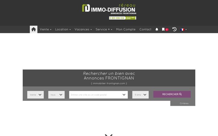 Screenshot of immobilier-frontignan.com