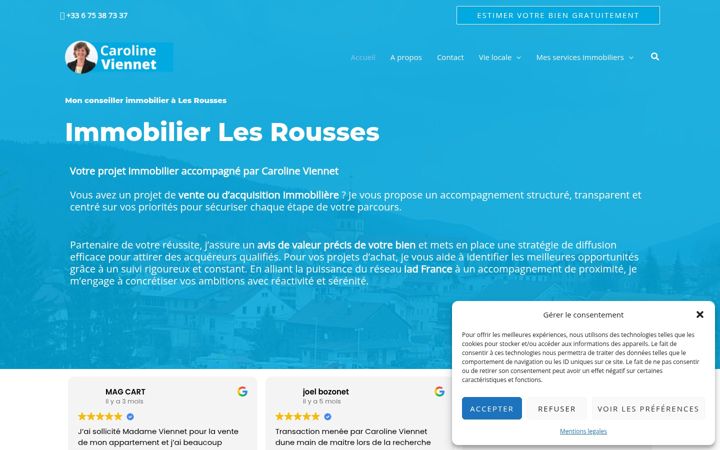 Screenshot of immobilier-jura.fr