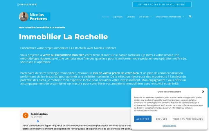 Snímek obrazovky immobilier-larochelle.com