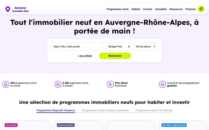 Screenshot of immobilier-neuf-annecy.com