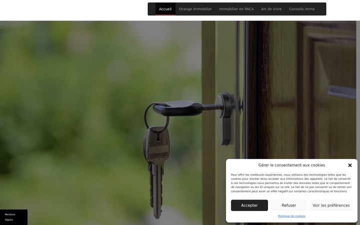Skærmbillede af immobilier-orange.com