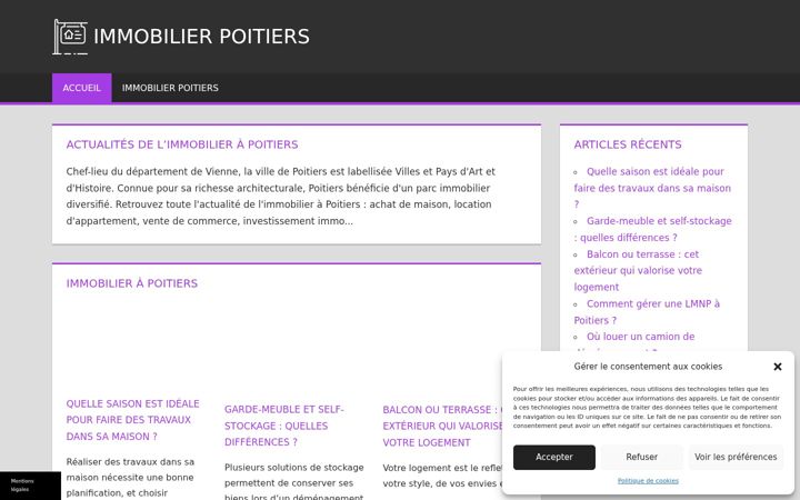 Screenshot of immobilier-poitiers.com