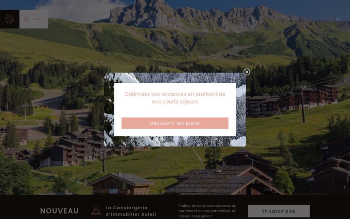 Skærmbillede af immobilier-soleil.com