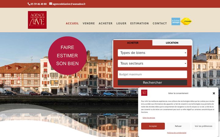 Captura de ecrã de immobiliere-nive.com