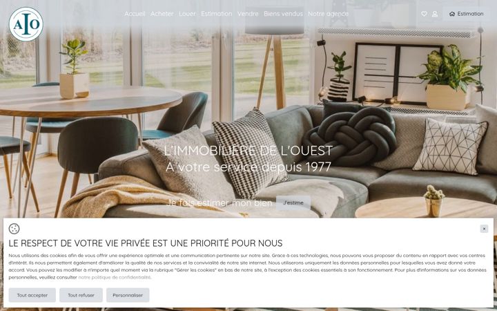 Skærmbillede af immobiliere-ouest.com