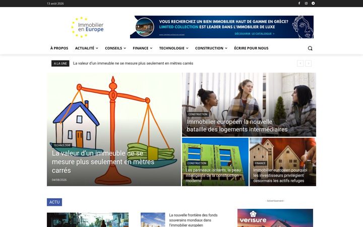 Screenshot of immobiliereneurope.com
