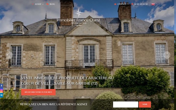 Ekrano kopija immobilierfranceouest.com