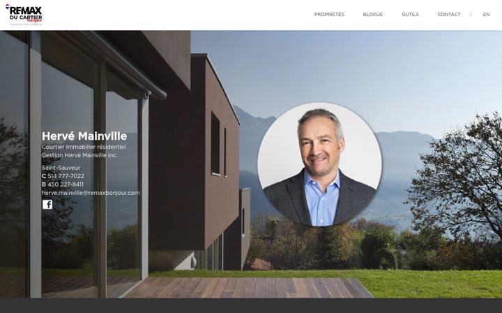 Captura de ecrã de immobilierhervemainville.com