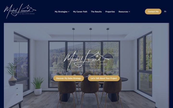 Screenshot of immobilierlessard.com