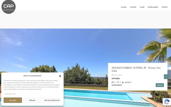 Captura de ecrã de immobilierniceouest.com